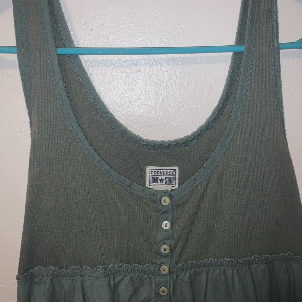 Converse One Star Tank Top, Green tank top